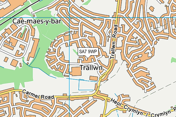 SA7 9WP map - OS VectorMap District (Ordnance Survey)