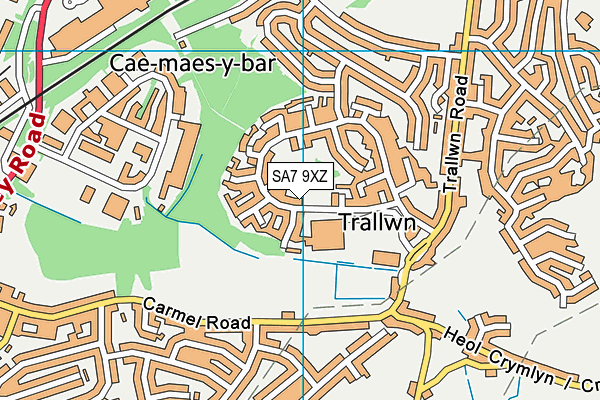 SA7 9XZ map - OS VectorMap District (Ordnance Survey)