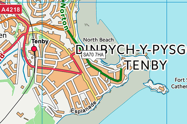 Map of SEAVIEW RESTAURANT (TENBY) LIMITED at district scale