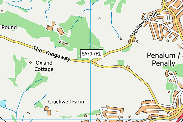 SA70 7RL map - OS VectorMap District (Ordnance Survey)