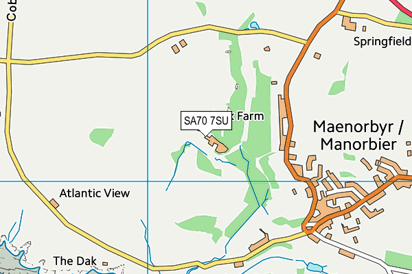SA70 7SU map - OS VectorMap District (Ordnance Survey)