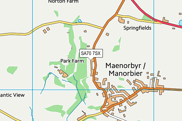 SA70 7SX map - OS VectorMap District (Ordnance Survey)
