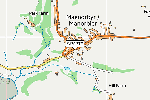 SA70 7TE map - OS VectorMap District (Ordnance Survey)
