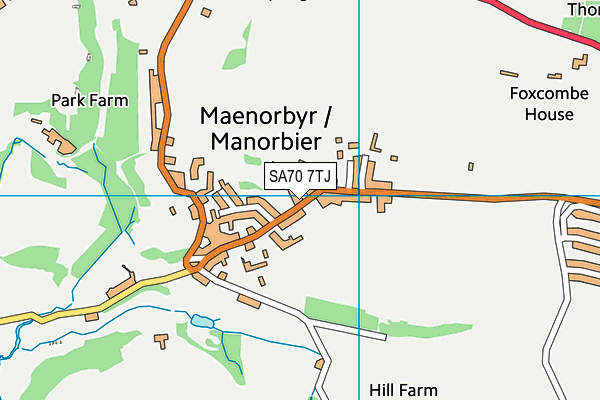 SA70 7TJ map - OS VectorMap District (Ordnance Survey)
