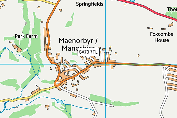 SA70 7TL map - OS VectorMap District (Ordnance Survey)