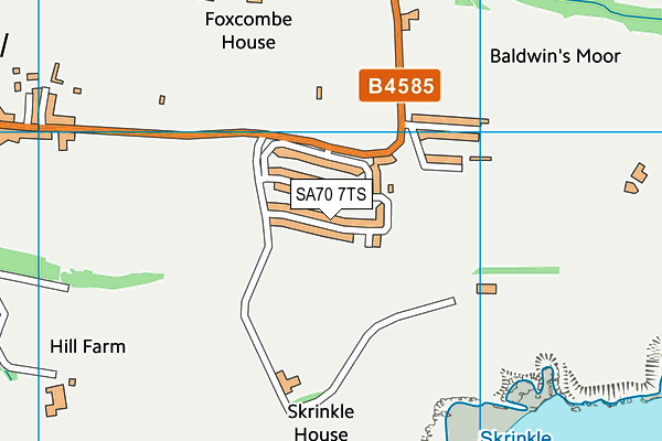 SA70 7TS map - OS VectorMap District (Ordnance Survey)