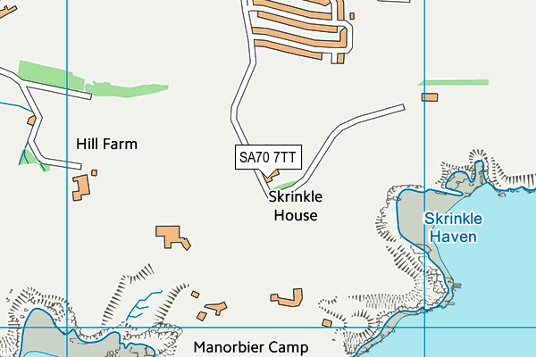 SA70 7TT map - OS VectorMap District (Ordnance Survey)