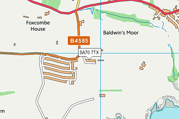SA70 7TX map - OS VectorMap District (Ordnance Survey)