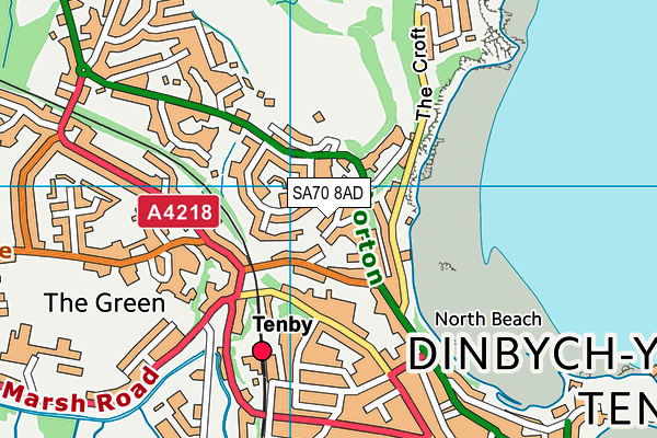 SA70 8AD map - OS VectorMap District (Ordnance Survey)