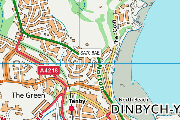 SA70 8AE map - OS VectorMap District (Ordnance Survey)