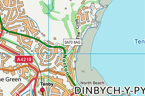 SA70 8AG map - OS VectorMap District (Ordnance Survey)