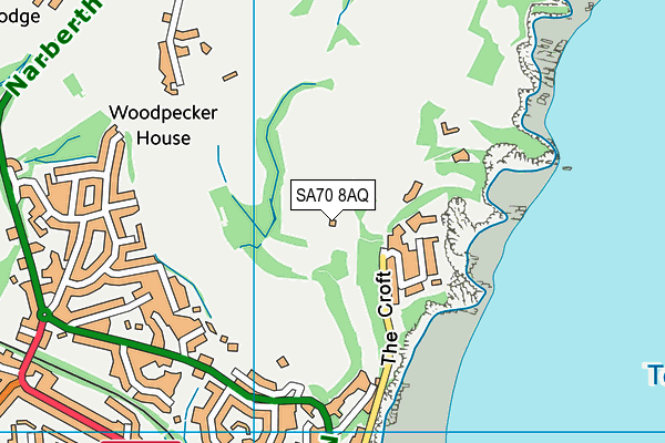 SA70 8AQ map - OS VectorMap District (Ordnance Survey)