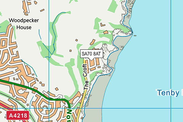 SA70 8AT map - OS VectorMap District (Ordnance Survey)