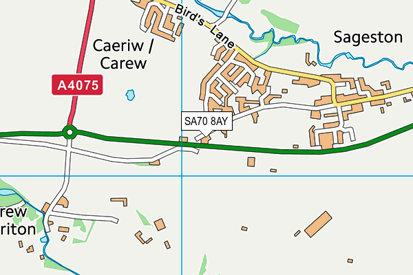 SA70 8AY map - OS VectorMap District (Ordnance Survey)