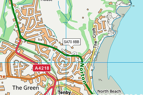 SA70 8BB map - OS VectorMap District (Ordnance Survey)