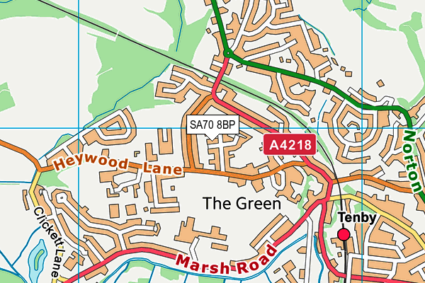 SA70 8BP map - OS VectorMap District (Ordnance Survey)