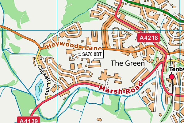 SA70 8BT map - OS VectorMap District (Ordnance Survey)