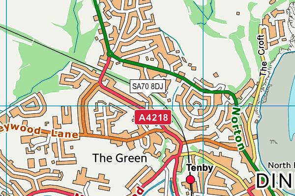 SA70 8DJ map - OS VectorMap District (Ordnance Survey)