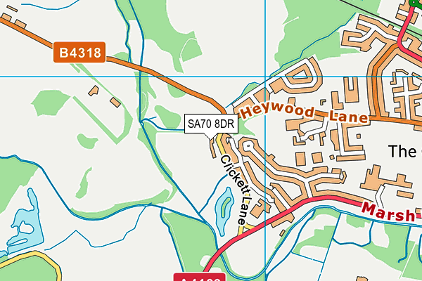 SA70 8DR map - OS VectorMap District (Ordnance Survey)