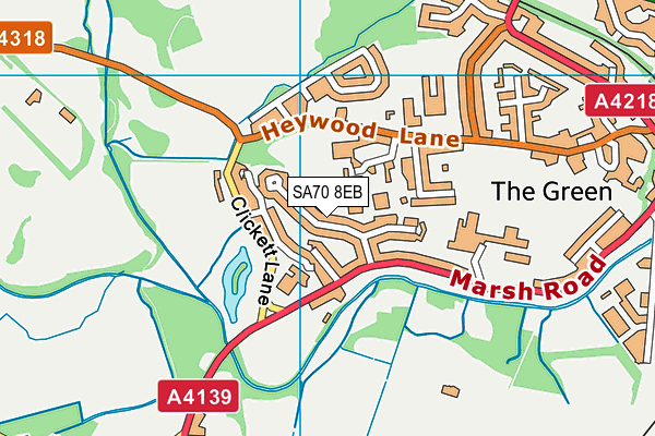 SA70 8EB map - OS VectorMap District (Ordnance Survey)