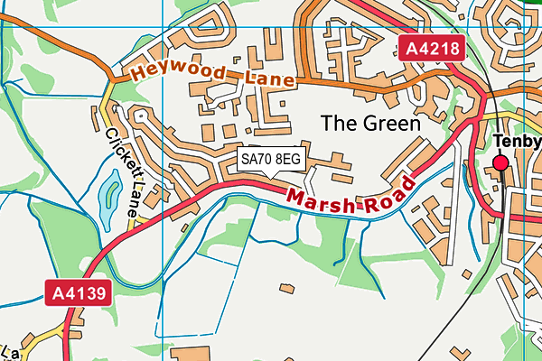 SA70 8EG map - OS VectorMap District (Ordnance Survey)