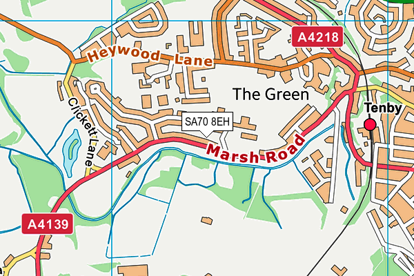 SA70 8EH map - OS VectorMap District (Ordnance Survey)