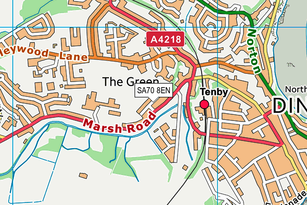 SA70 8EN map - OS VectorMap District (Ordnance Survey)