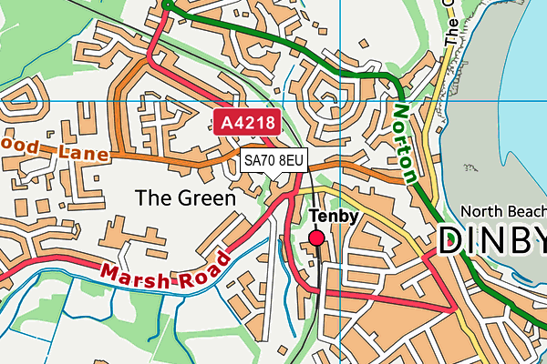 SA70 8EU map - OS VectorMap District (Ordnance Survey)