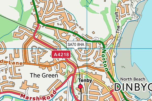 SA70 8HA map - OS VectorMap District (Ordnance Survey)