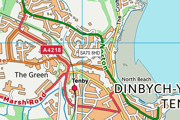 SA70 8HD map - OS VectorMap District (Ordnance Survey)