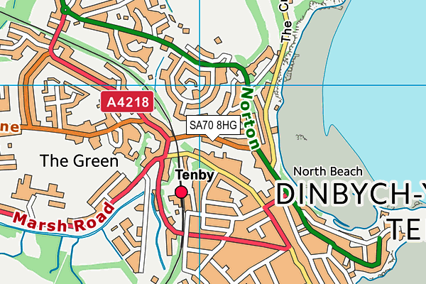 SA70 8HG map - OS VectorMap District (Ordnance Survey)