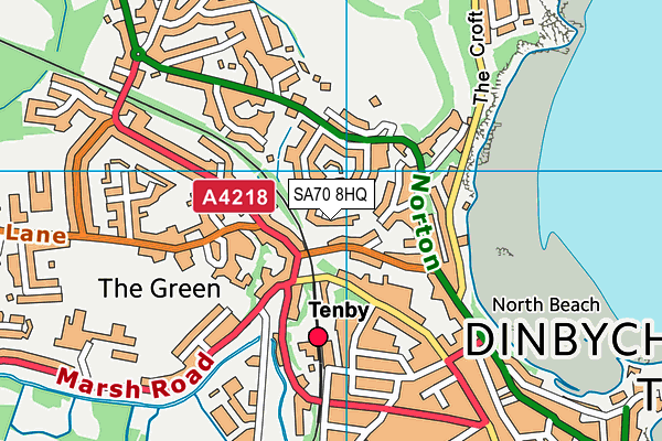 SA70 8HQ map - OS VectorMap District (Ordnance Survey)