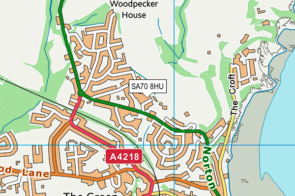 SA70 8HU map - OS VectorMap District (Ordnance Survey)