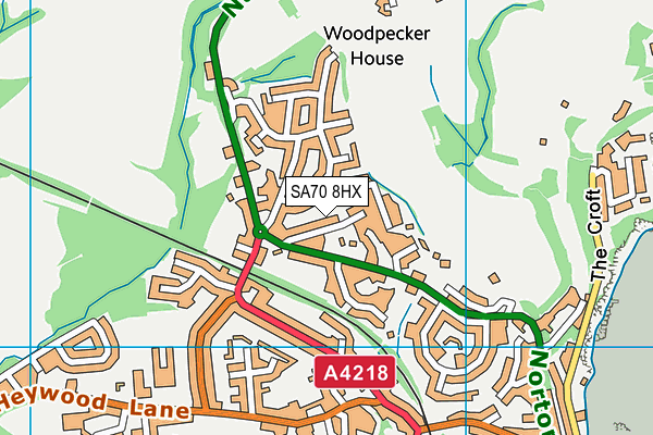 SA70 8HX map - OS VectorMap District (Ordnance Survey)