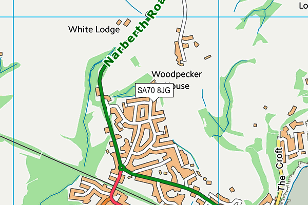 SA70 8JG map - OS VectorMap District (Ordnance Survey)