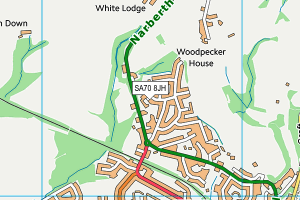 SA70 8JH map - OS VectorMap District (Ordnance Survey)