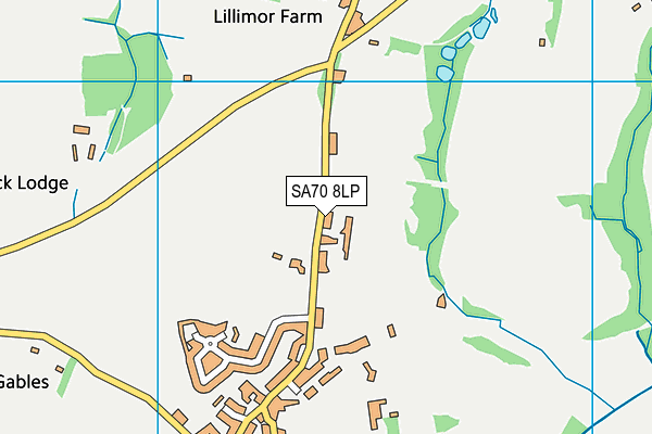 SA70 8LP map - OS VectorMap District (Ordnance Survey)
