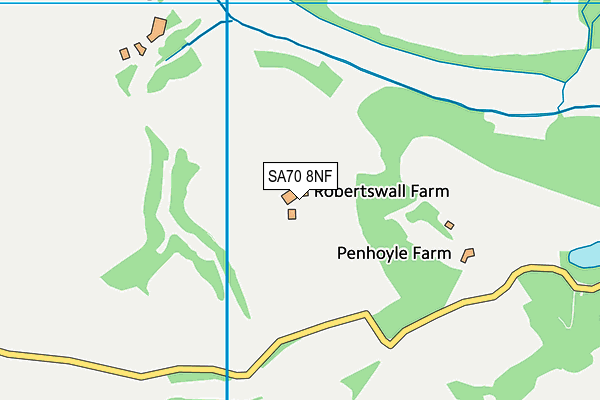 SA70 8NF map - OS VectorMap District (Ordnance Survey)
