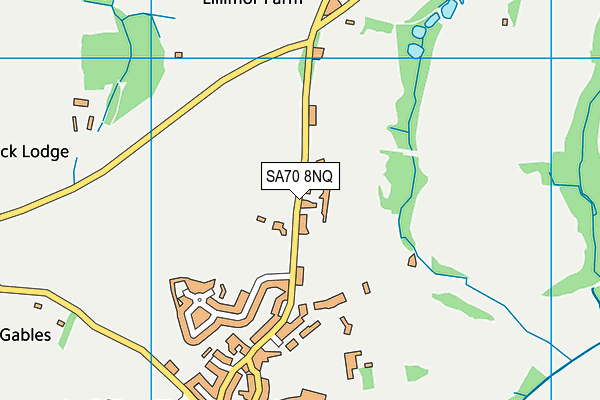 SA70 8NQ map - OS VectorMap District (Ordnance Survey)