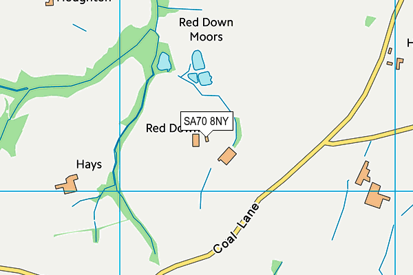SA70 8NY map - OS VectorMap District (Ordnance Survey)