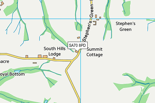 SA70 8PD map - OS VectorMap District (Ordnance Survey)