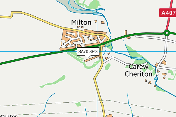 SA70 8PG map - OS VectorMap District (Ordnance Survey)