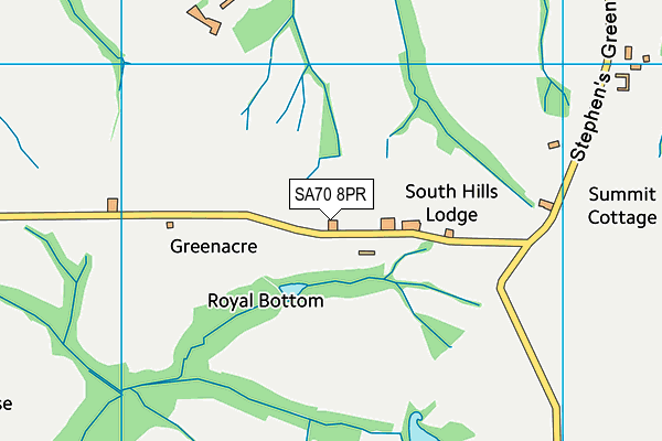 SA70 8PR map - OS VectorMap District (Ordnance Survey)