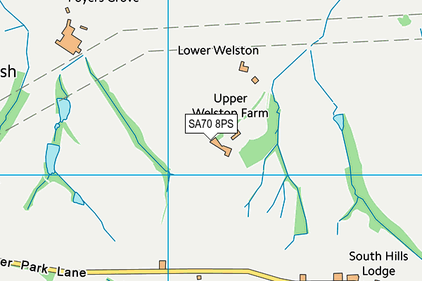 SA70 8PS map - OS VectorMap District (Ordnance Survey)