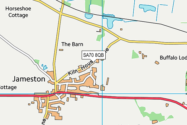 SA70 8QB map - OS VectorMap District (Ordnance Survey)