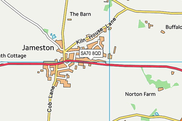 SA70 8QD map - OS VectorMap District (Ordnance Survey)