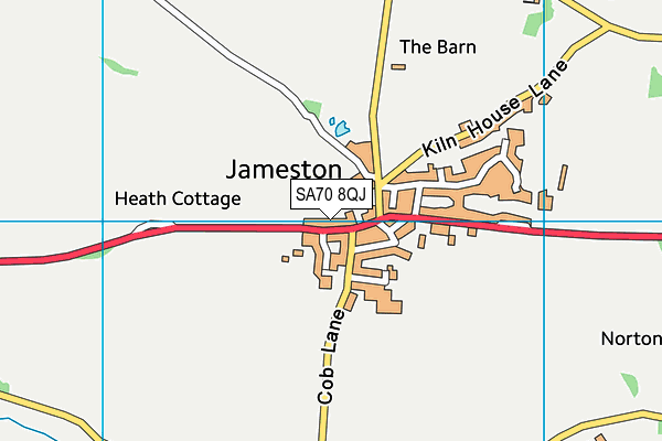 SA70 8QJ map - OS VectorMap District (Ordnance Survey)