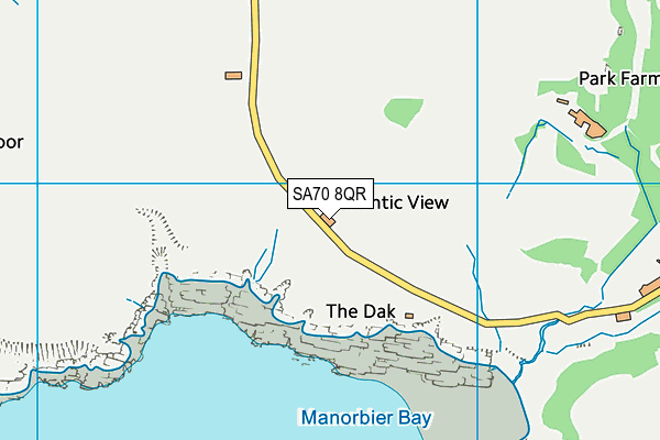 SA70 8QR map - OS VectorMap District (Ordnance Survey)