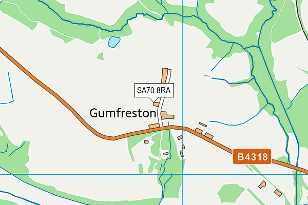 SA70 8RA map - OS VectorMap District (Ordnance Survey)