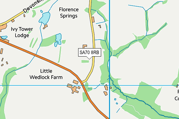SA70 8RB map - OS VectorMap District (Ordnance Survey)